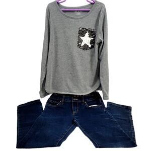 Children's Place‎ Girls Long Sleeve Tee and Pants Size L